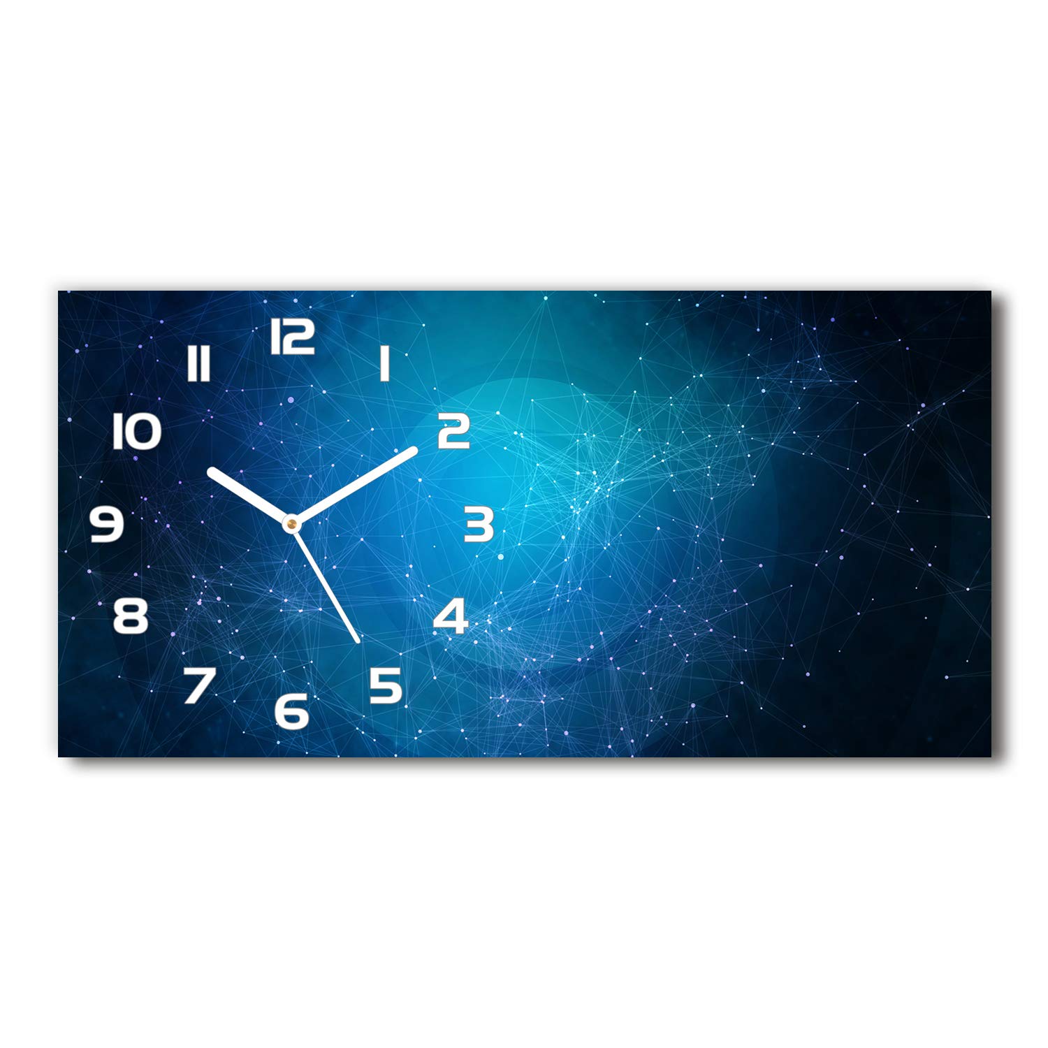 Horloge en Verre 60x30cm Tulup Constellation Silencieuse sur Pied