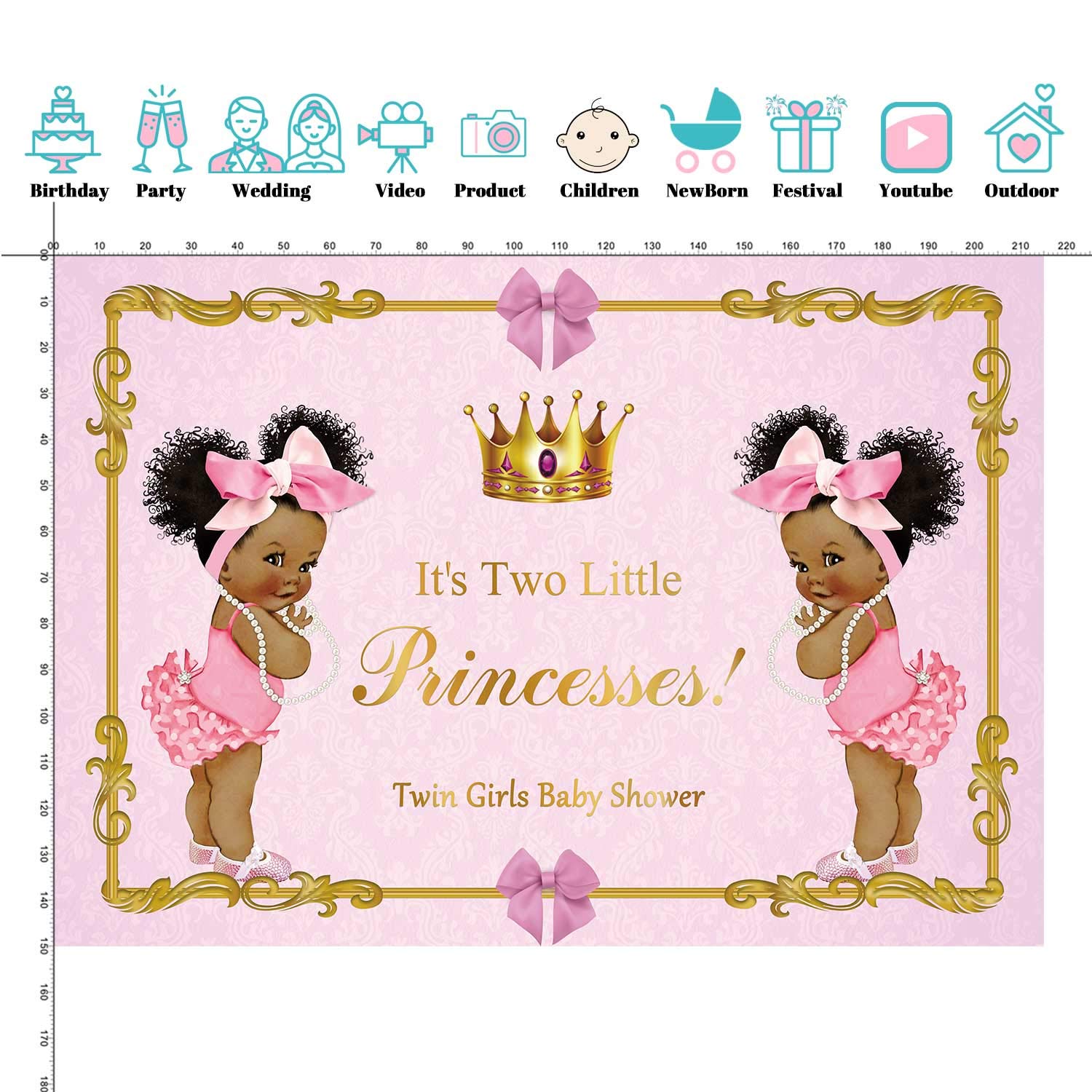 Amazon.com : SeekPro 7x5ft Little Princess Black Baby Shower Pink