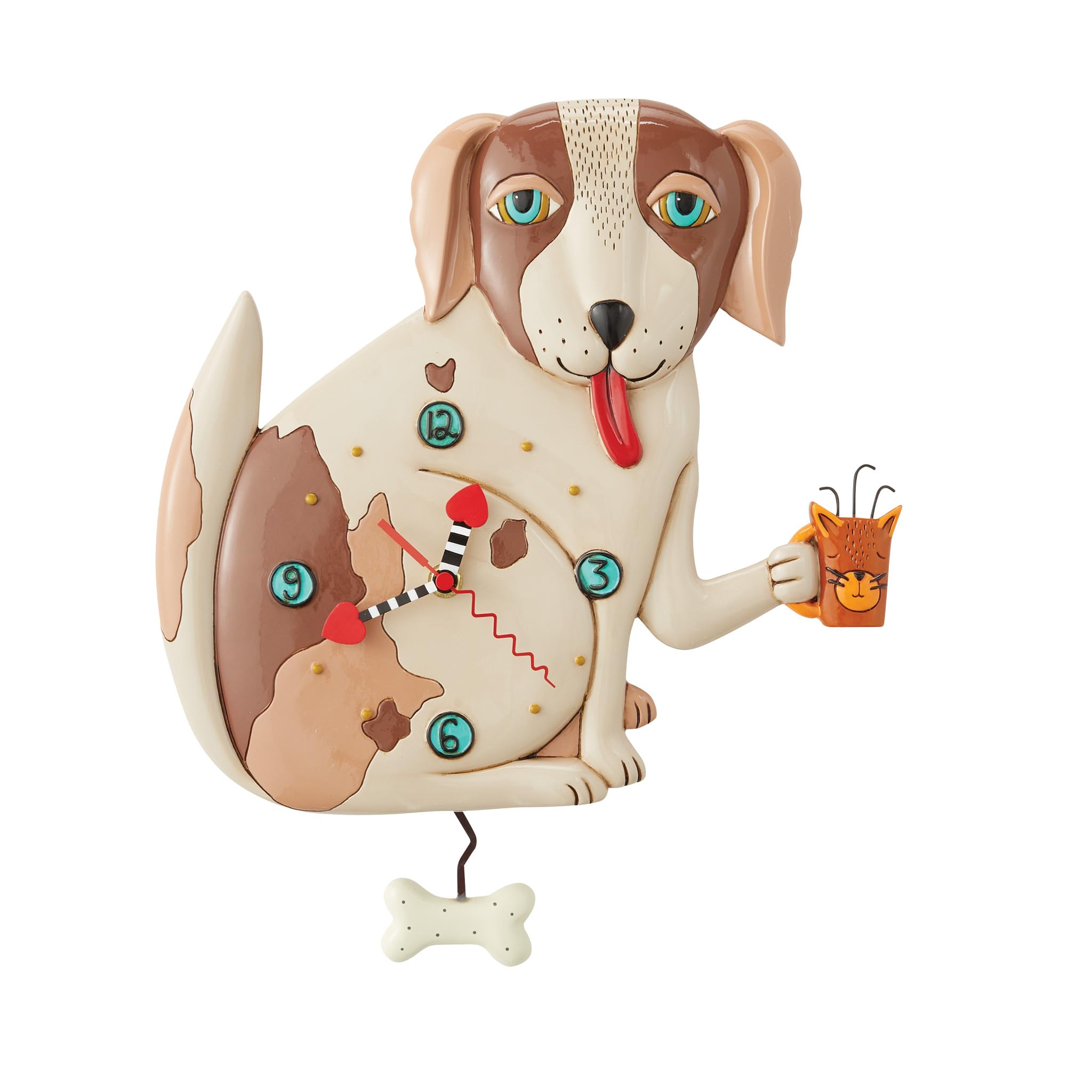 Amazon.com: Enesco Allen Designs No Bones Dog Holding a Cat Mug