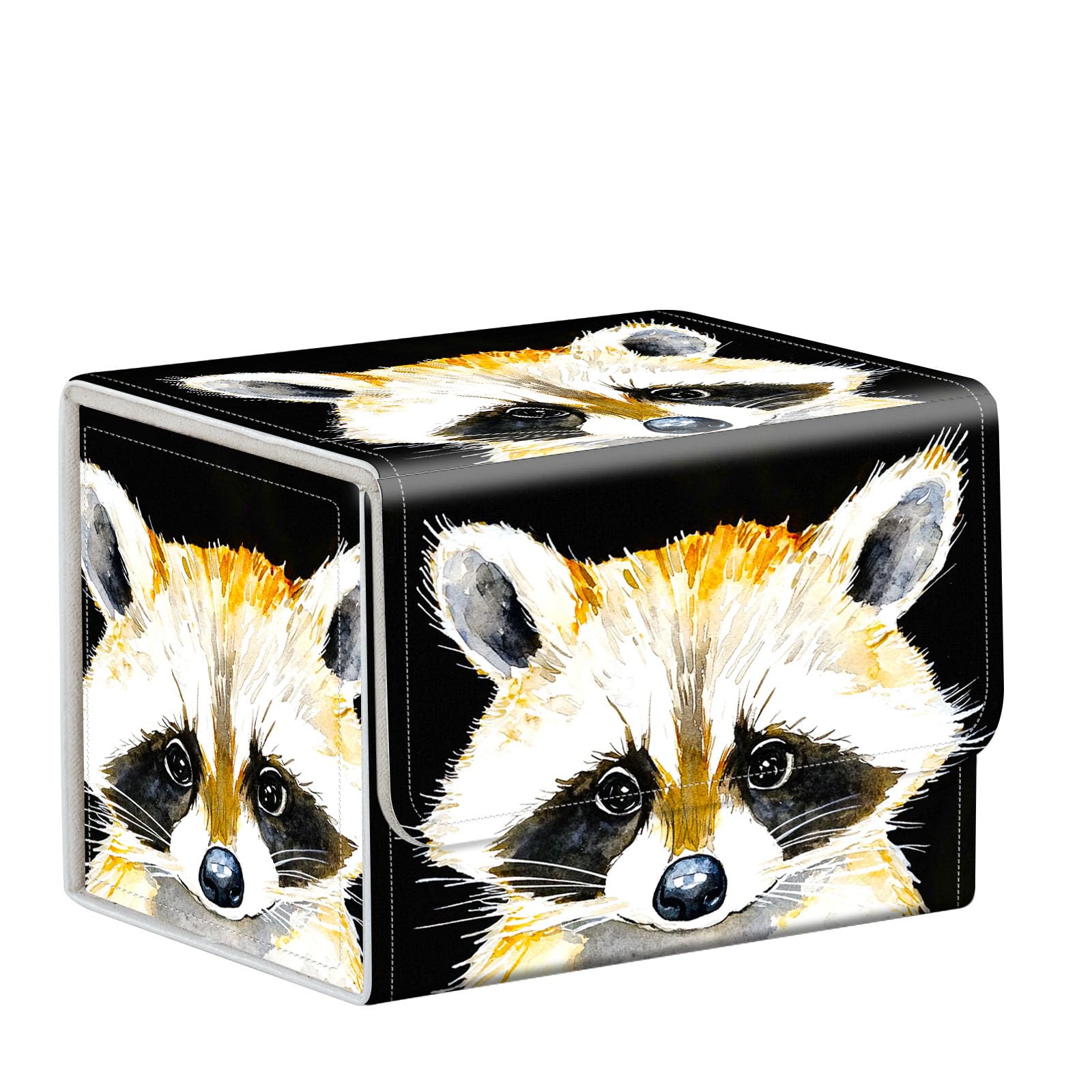 ETLKJVBL for MTG Card Storage Solution, Raccoon Holding Coffee Mug for MTG Card Box and Commander Decks, High Capacity Anime Card Sleeves for Mtg Deck Box, Designed Specifically for Mtg Players — image 1