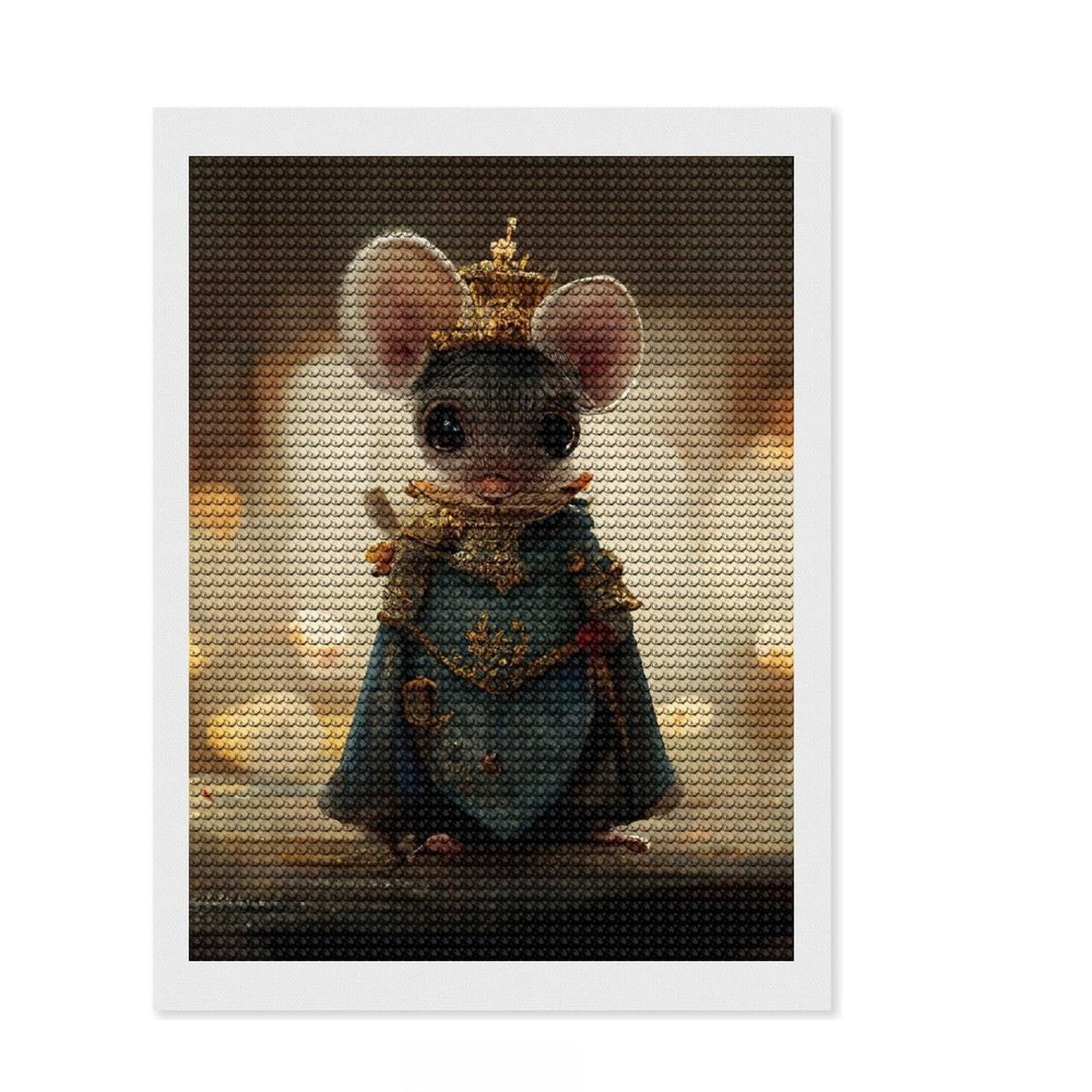 Junmoney Tiny Royalty Diamond Painting Set 12"x16", for Adults, Home Wall Decor, Easy to Enjoy, Christmas Gift, Nice Detail and Sparkle