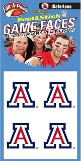 Fan-A-Peel Arizona Waterless Temporary Tattoos - Hypoallergenic Peel and Stick Waterproof Temporary Tattoos - Officially Licensed