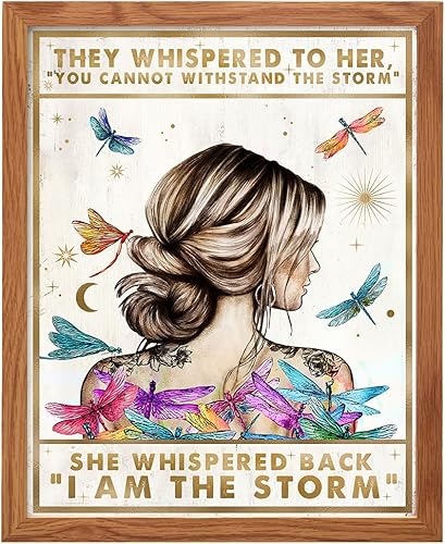 Miniatura 25 de Motivational Boho Wall Art LARGE 11x14 - She Whispered Back I Am The Storm - Positive Quotes Wall Decor - Inspirational Poster - Encouragement Gifts