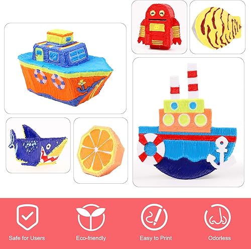 Miniatura 5 de FIROS Recambios de filamento para bolígrafo 3D, filamento PLA de 32 colores para bolígrafo 3D, cada color 9.84 pies, total 315 pies de filamento PLA