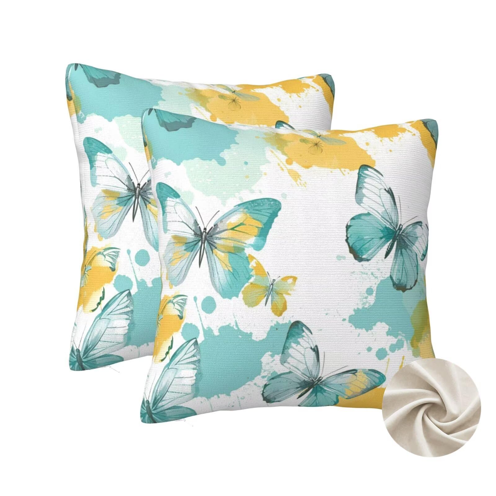 Housses de coussin 60x60 aquarelle pour créer un coin lecture cosy et fleuri dans la chambre