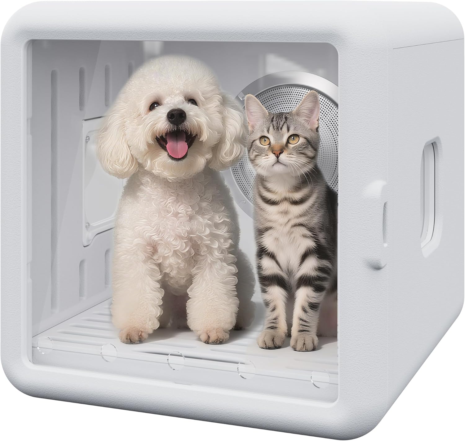 65L Automatic Dog Dryer Box with Smart Timer, Pet Dryer Box with 360° Warm braw and Ultra Quiet, Smart Temperature Control, Cat Dryer for Cat and Small Dogs