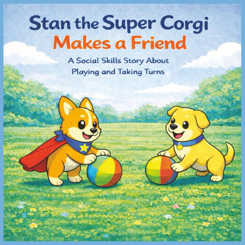 Stan the Super Corgi Makes a Friend: A Social Skills Story About Playing and Taking Turns