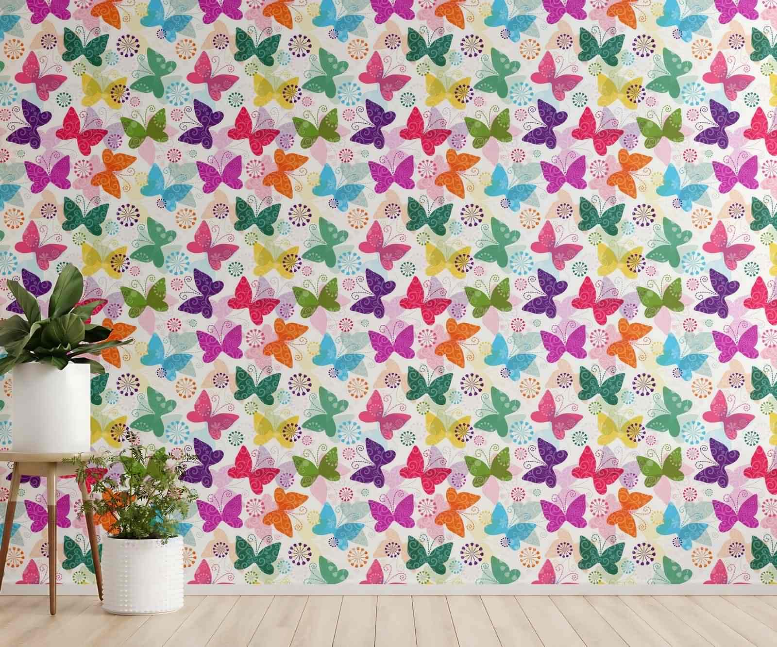 Murales Adesivo Cucina Geo Vintage Farfalla Autoadesivo Mobili 45x1200cm