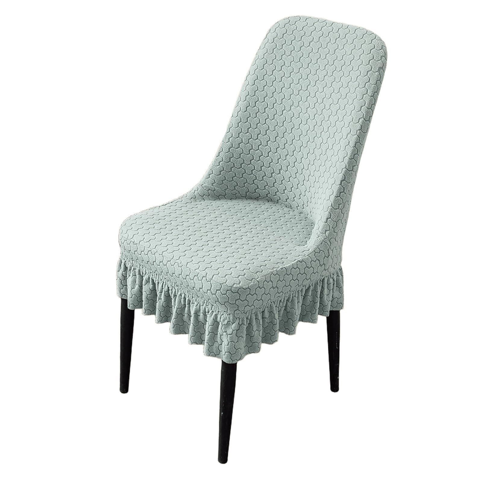 NMVAWIPT Dining Chair Covers, Modern Accent Curve Back Cover With Skirt, For Restaurant Furniture Protector(36#,1 Set)