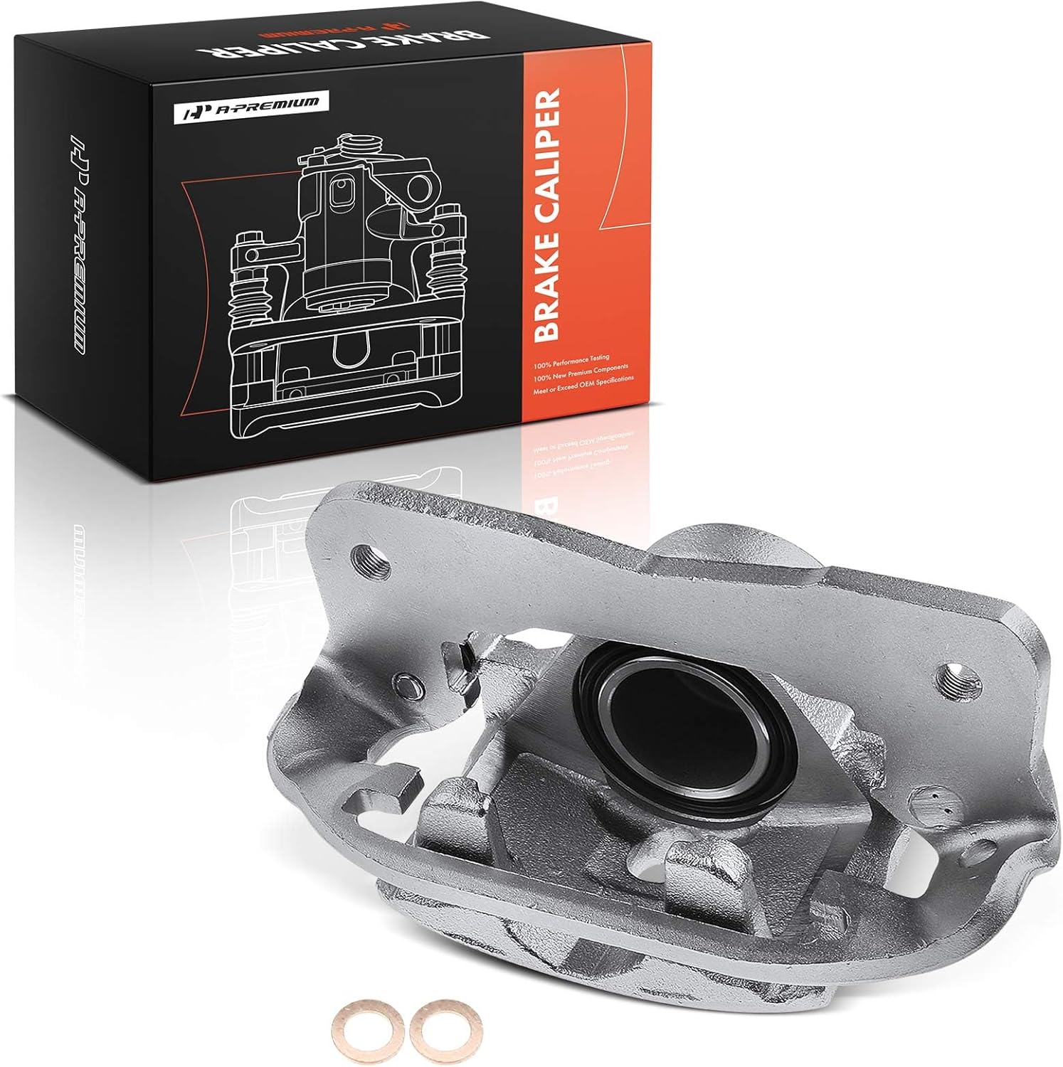 A-Premium Disc Brake Caliper Assembly with Bracket Compatible with Select Toyota Models - Previa 1991 1992 1993 1994 1995 1996 1997 - Front Right Passenger Side