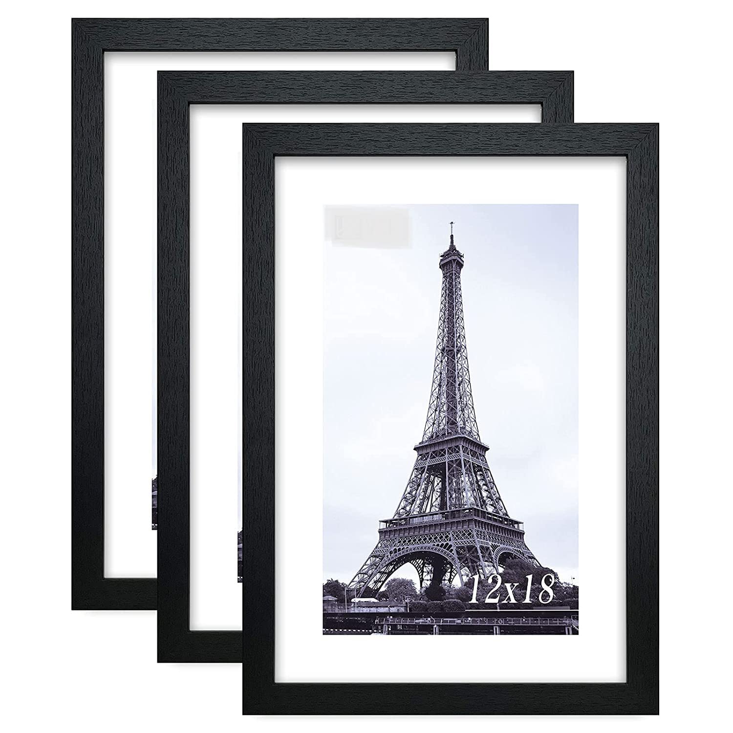 SHREERANG A3 Photo Frame 12x18 Photo Frame A3 Size Photo Frame Photo Frame 12x18 Inch 12 18 Photo Frame For Wall Decoration Artwork Painting Document Certificate Wall Frames For Home Decoration(3Pcs)