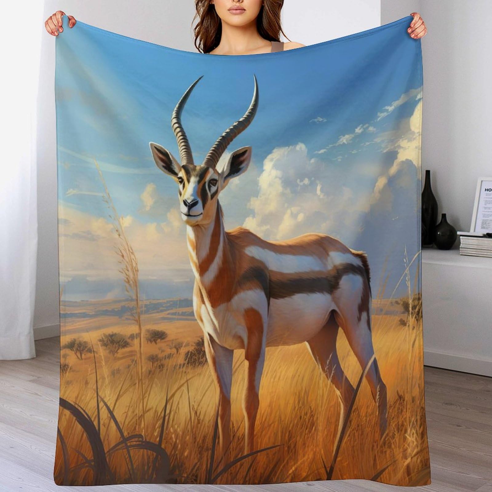 Couverture flannel douce et chaude 100x130cm pour lit et canapé