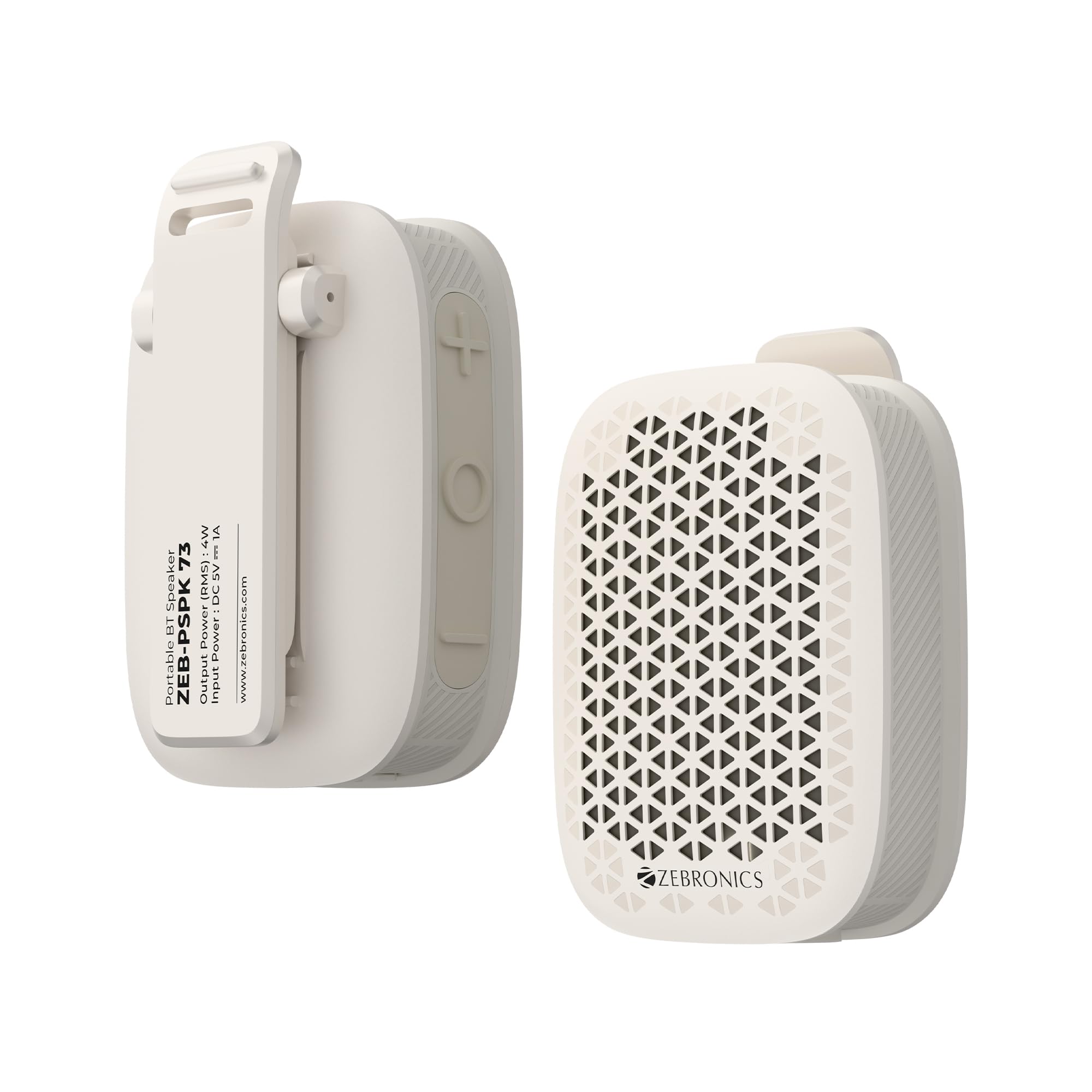 Zebronics Portable Bluetooth Speaker, 4W Output, Up to 6Hrs Playback, Magnetic Clip Design, BT v5.4, TWS Pairing, LED Indicator, Call Function, Media/Volume Control, Type-C (Clipper Pro, White)-image-27