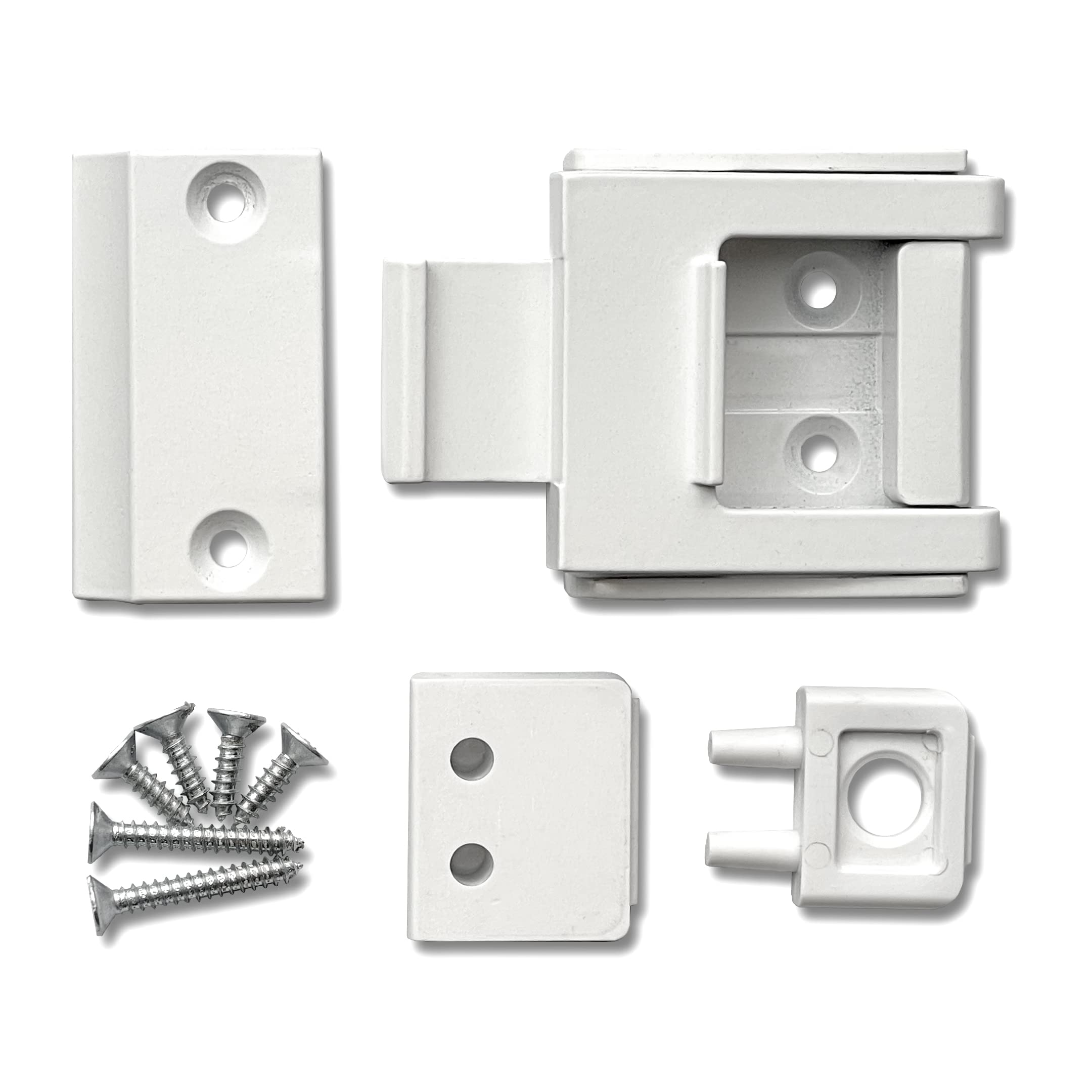 Stash Lock - Secure Bifold, Cabinet and Cupboard Lock Childproofing and Babyproofing (White)