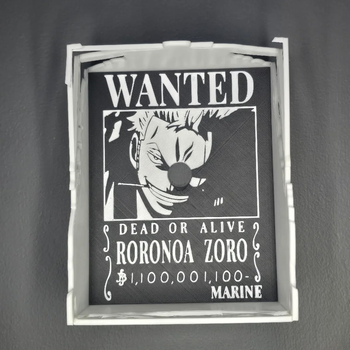 Zoro Shadow Casting Lamp | Roronoa Zoro 1.1 Billion Bounty Wanted Poster | One Piece Anime Aesthetic Wall Decor | Roronoa Zoro Collectible | Background Wall Lamp for Gaming Setup-image-6