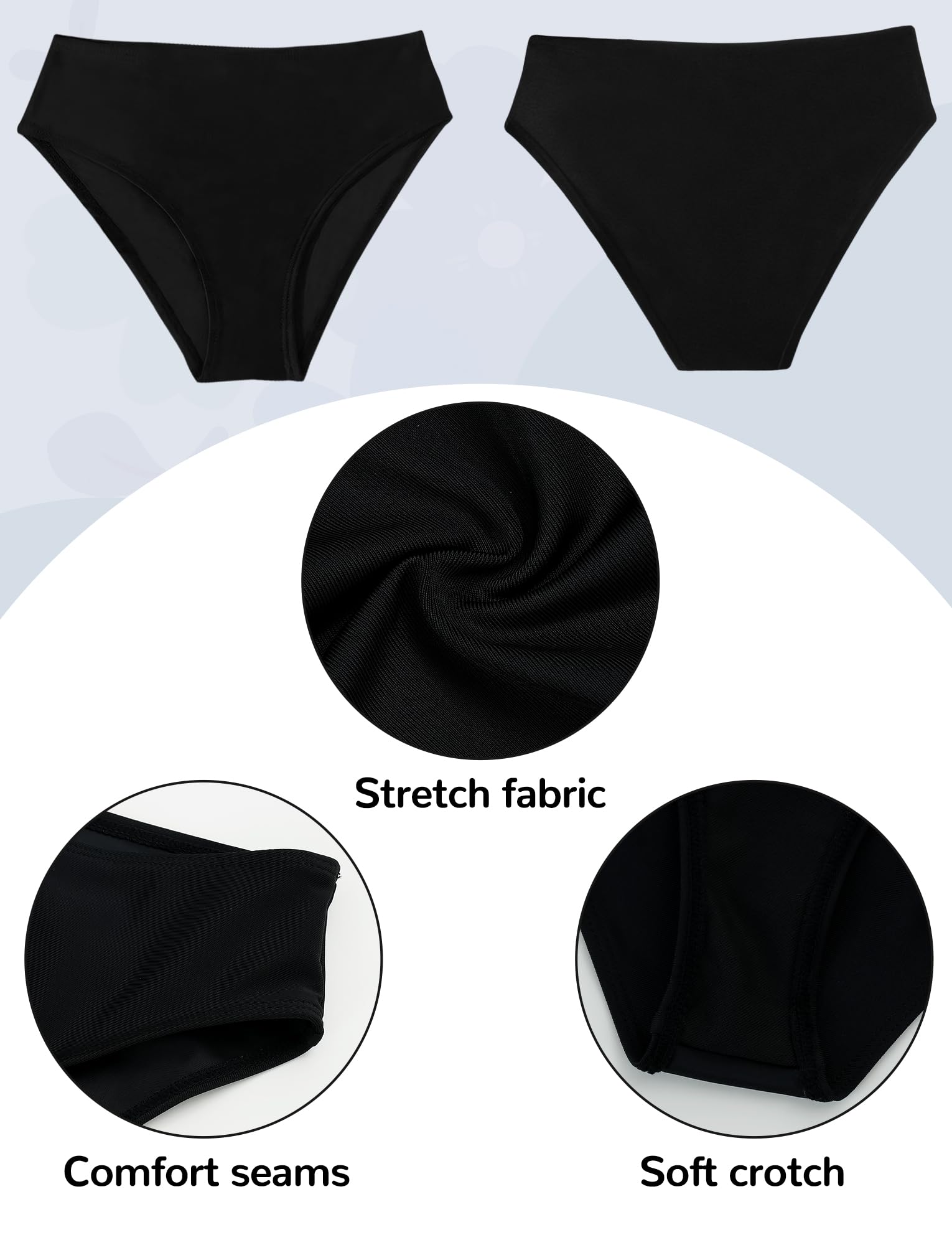 SEAUR Fille Ensemble Bikini avec Jupe 3 Pièces Maillot de Bain Mode Imprimé Bikini Set Enfant Été Plage Piscine 120-170
