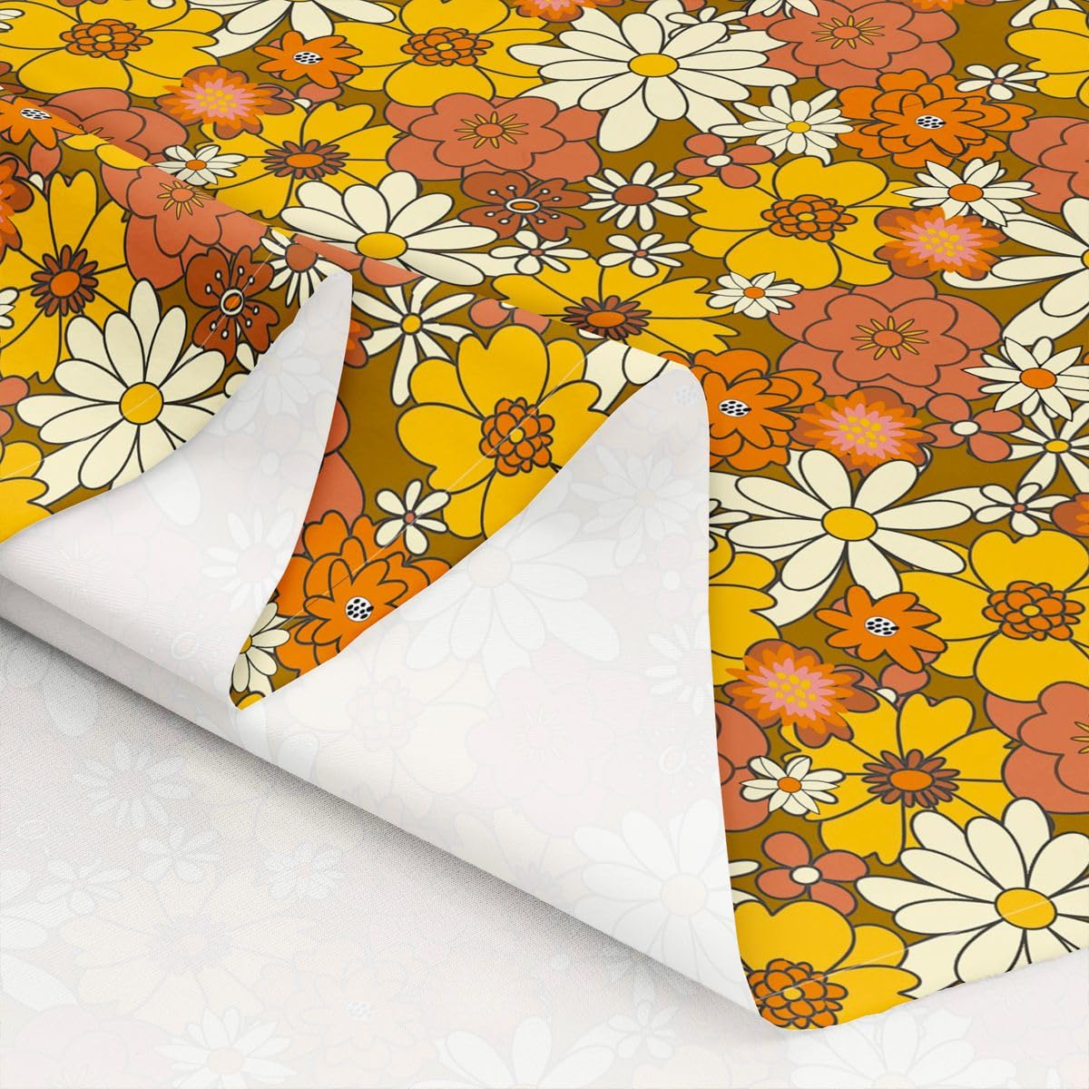 Amazon.com: 70s Groovy Flower Waterproof Fabric by The Yard