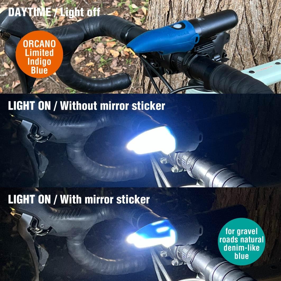 Top Gear Orcano Silicone Rubber Anti-Glare Shade for Bicycle LED Headlights, Limited, Indigo Blue