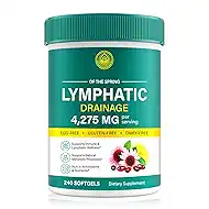 Lymphatic Drainage Supplements, Lymphatic Drainage Capsules - Lymph System Support - Wellness Complex 9 in 1 Aescia, Turmeric, Bromelain, Echinacea & More 220pcs 1 Pack