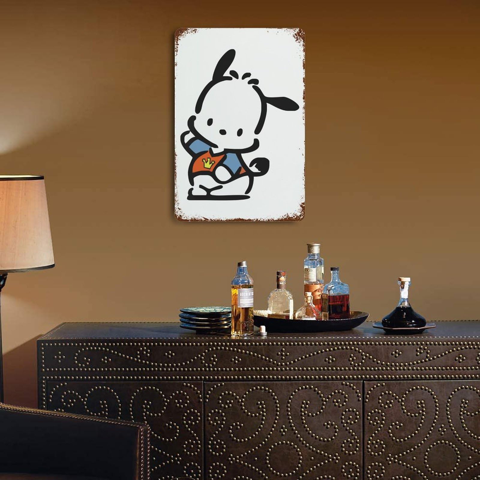 Amazon.co.jp: ブリキ看板 ポチャッコ 鉄絵画 装飾鉄絵 ロゴブリキ
