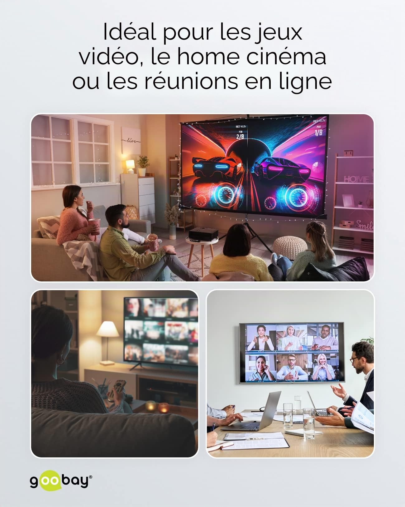 goobay Commutateur matriciel HDMI 58479 4 vers 2, répartiteur matriciel 4k à 60 Hz/avec télécommande pour lecteur Blu Ray, Xbox, PS5 et TV/Interrupteur 4 entrées et 2 sorties,Schwarz