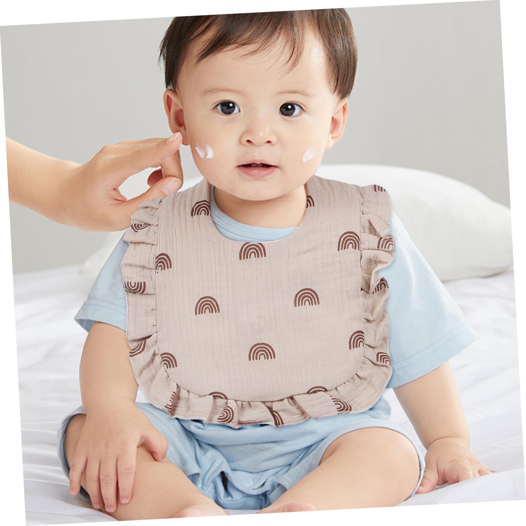 Holibanna 12 Pièces Bavoirs Garçon Fille Absorbants Mousseline Lot de Bavoirs Doux Unisexes pour Designs Colorés et Amusants Faciles à Laver avec Fermeture à Bouton Pression Parfaits pour