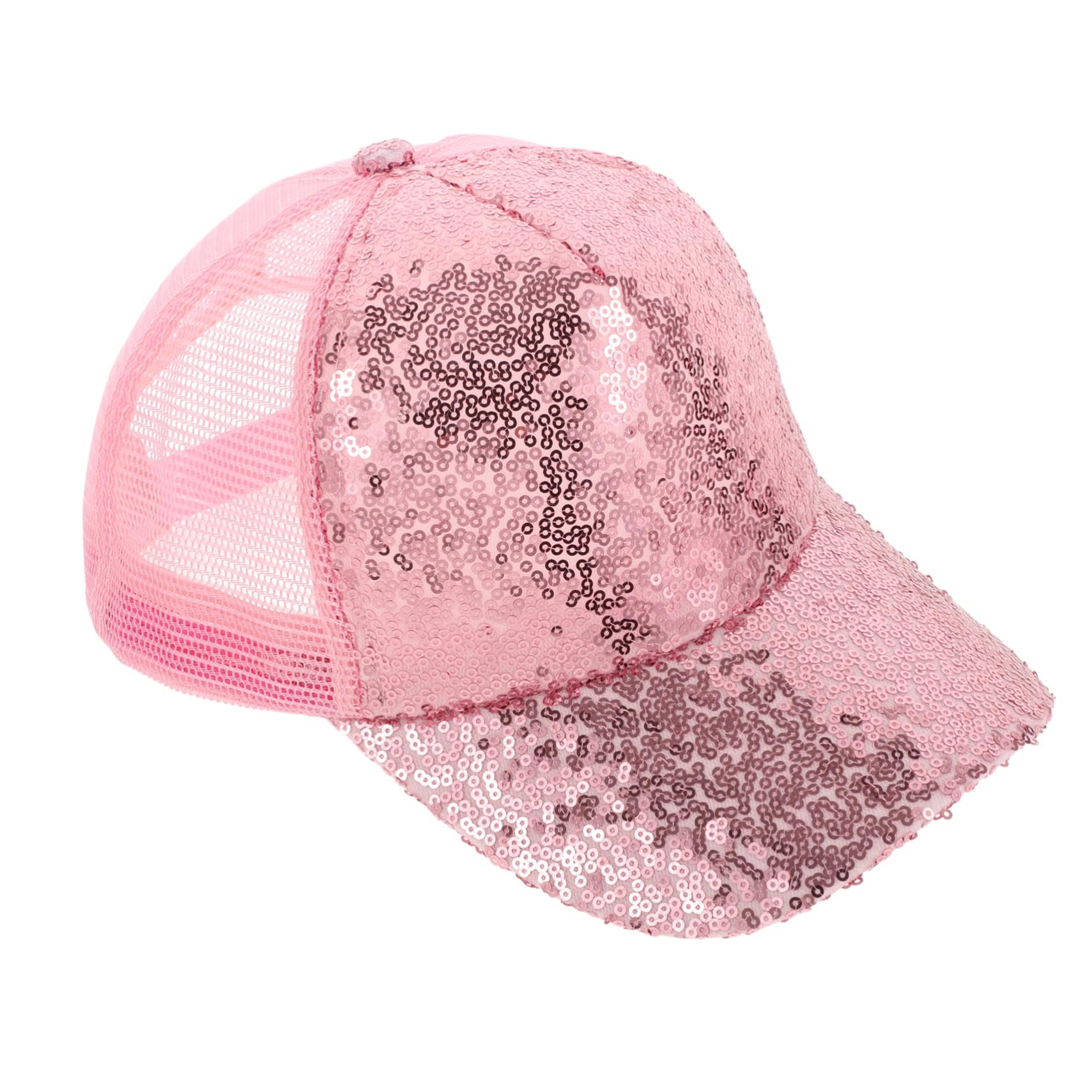 Entenschnabel-Netzhut Sonne Baseballkappen Damen-Baseballmützen Hut mit Flacher Krempe laufmütze sportmütze Baseballmütze für Erwachsene Baseballmütze für Frauen Polyester Rosa