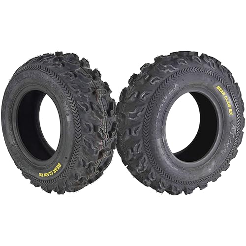 Kenda Bearclaw EX K573-23x8-11 Front Tires for All Terrain (ATV), UTV, and Side by Side (SxS) Vehicles - 6-Ply - Bear Claw EX 23x8x11 (2-Pack)