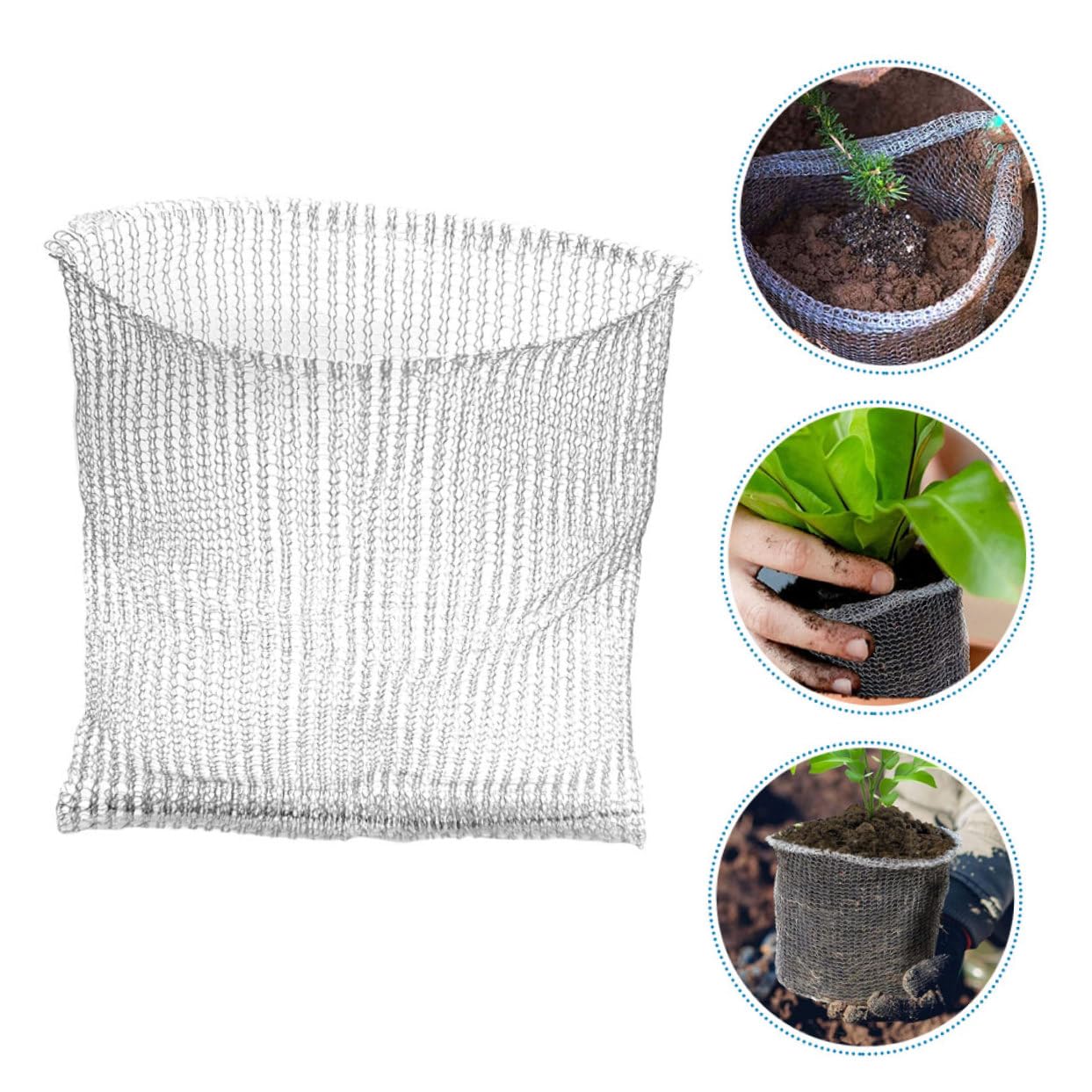 4 STKS Mesh Wortel Protector Voor Planten 35x35cm Rvs Wortel
