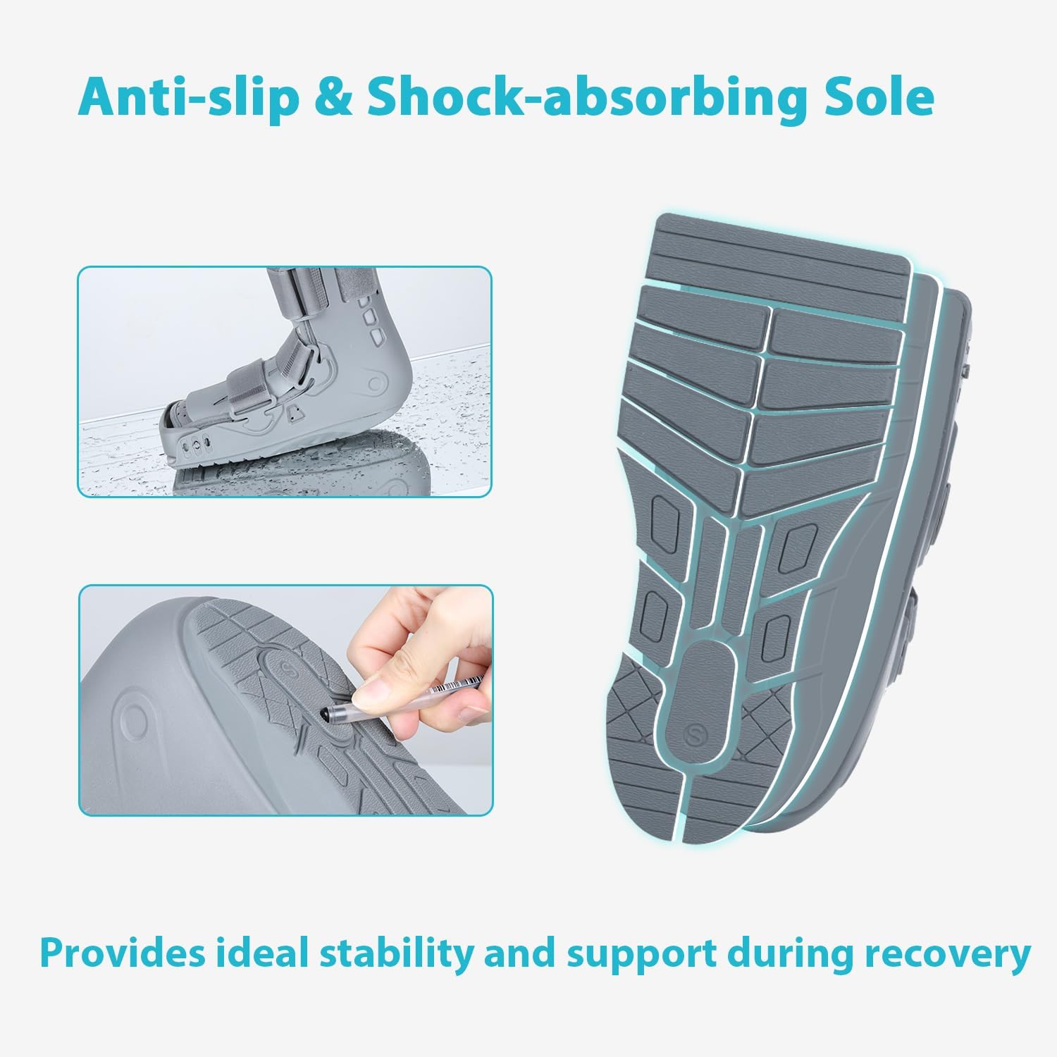 Botas cortas Air Walker L, soporte para fracturas de tobillo y esguinces de pie | Pequeño