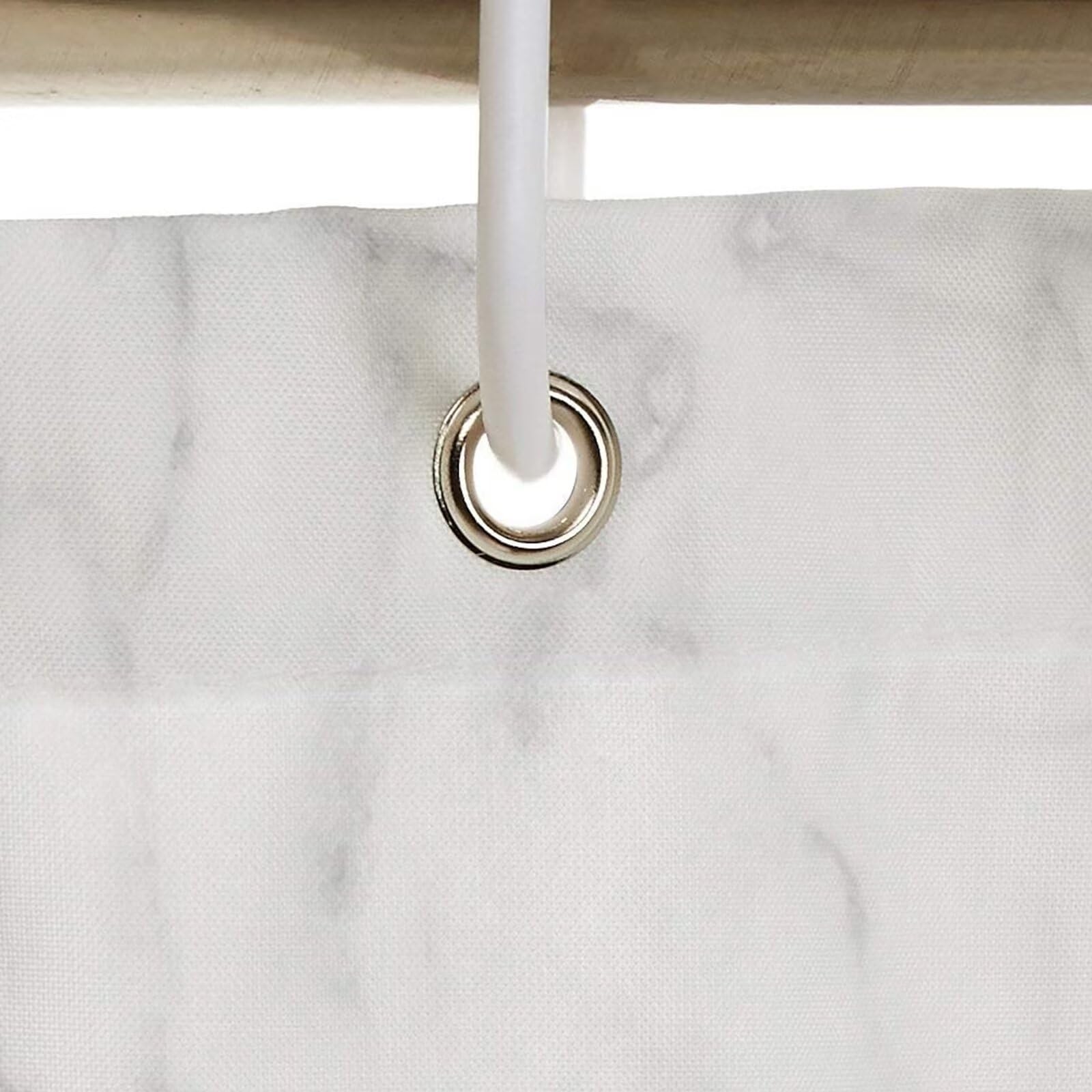 Rideau Douche 180x210cm Polyester Lavable en Machine Imperméable Tissu Rideaux de Douche avec 12 Crochets en C, Ourlet Lesté, pour Salle de Bain Domicile Baignoire Cabine, Hôtel (Gris Beige) D#335