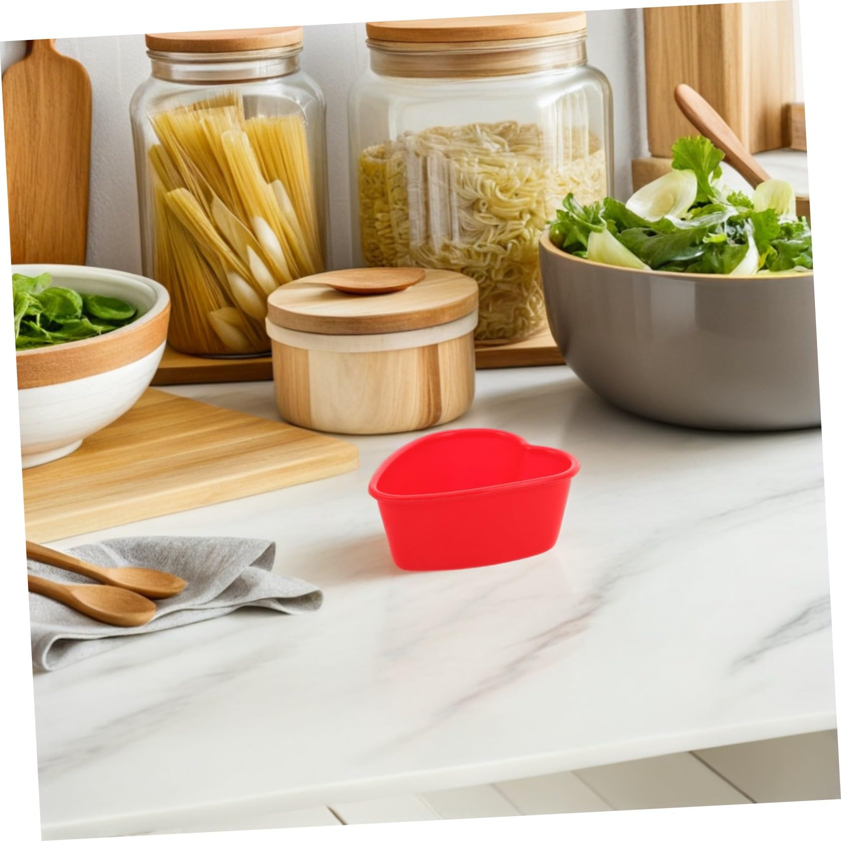 TOYANDONA 50 Pezzi Stampi in Silicone Forma di Cuore Teglie Antiadherentiper Dolci per Budino e Caramelle Facili da Sformare e Compatti per Cucina