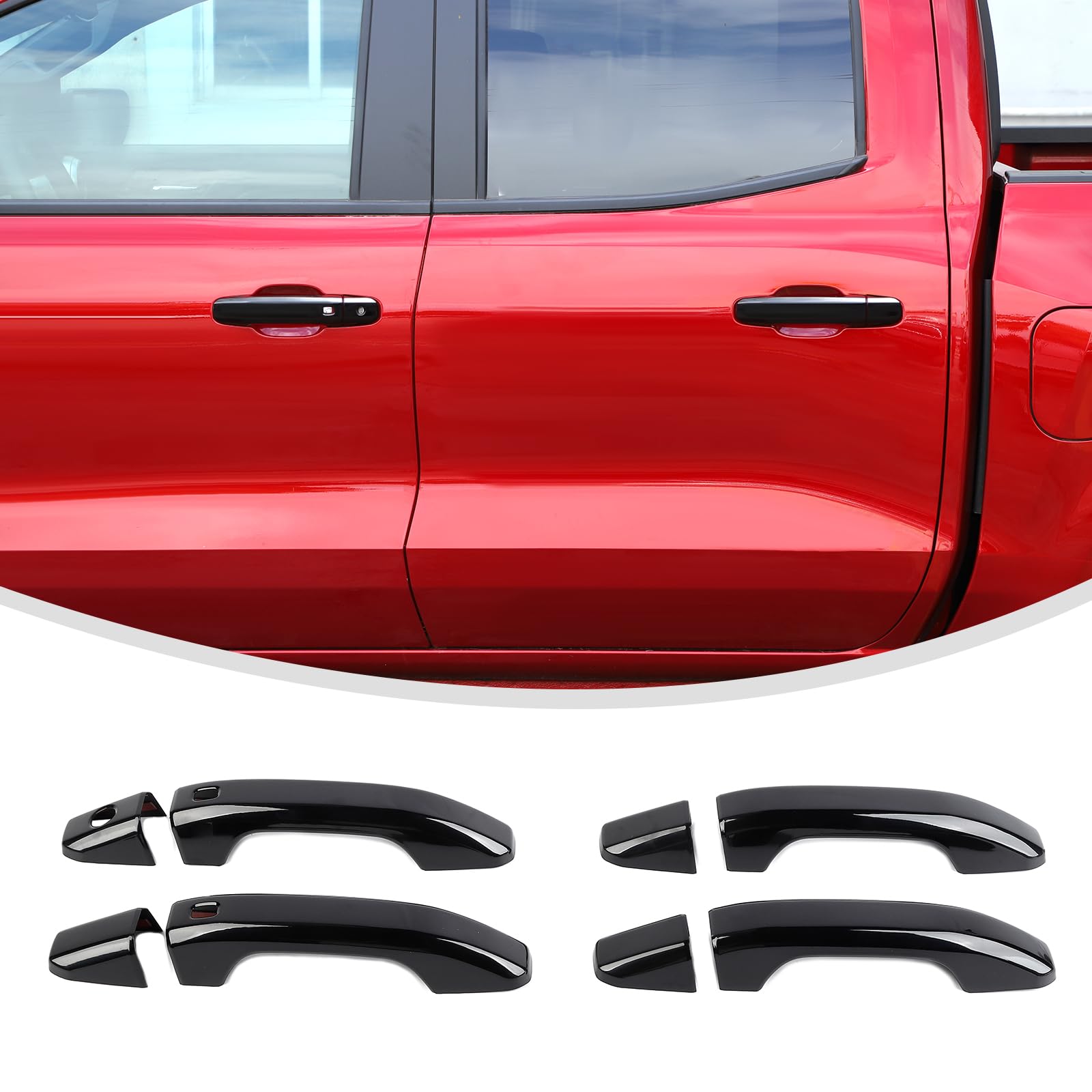 Photo 1 of Linskip Exterior Door Handle Covers Compatible with 2023 2024 2025 2026 Chevy Colorado & GMC Canyon, Door Handle Protector for Chevrolet Colorado Exterior Accessories Black