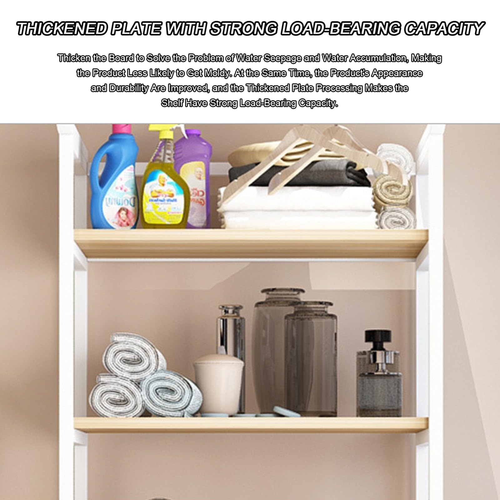 Pralka Sto RackOszczędność miejsca 3-poziomowa półka nizer łazienka i pralnia Solut 70 x 35 x 183 cm i design