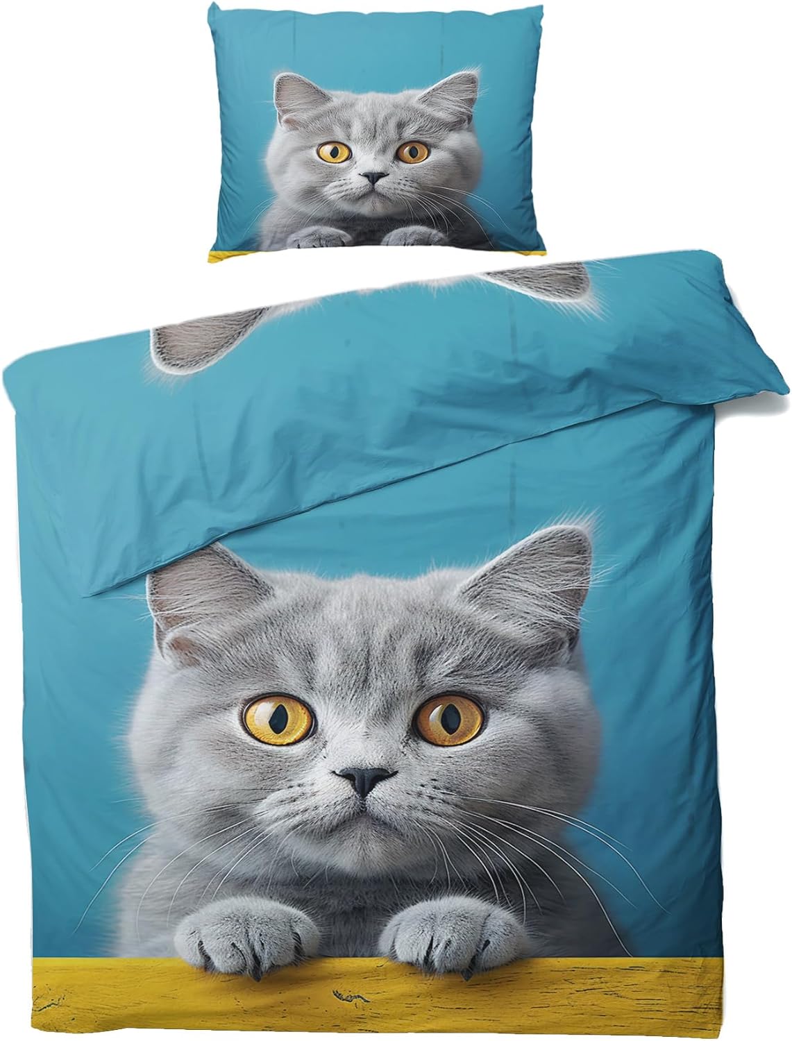 Kinder Bettwäsche Zebra Design | Microfaser 135x200cm Mit Kissenbezug Süße Tiere