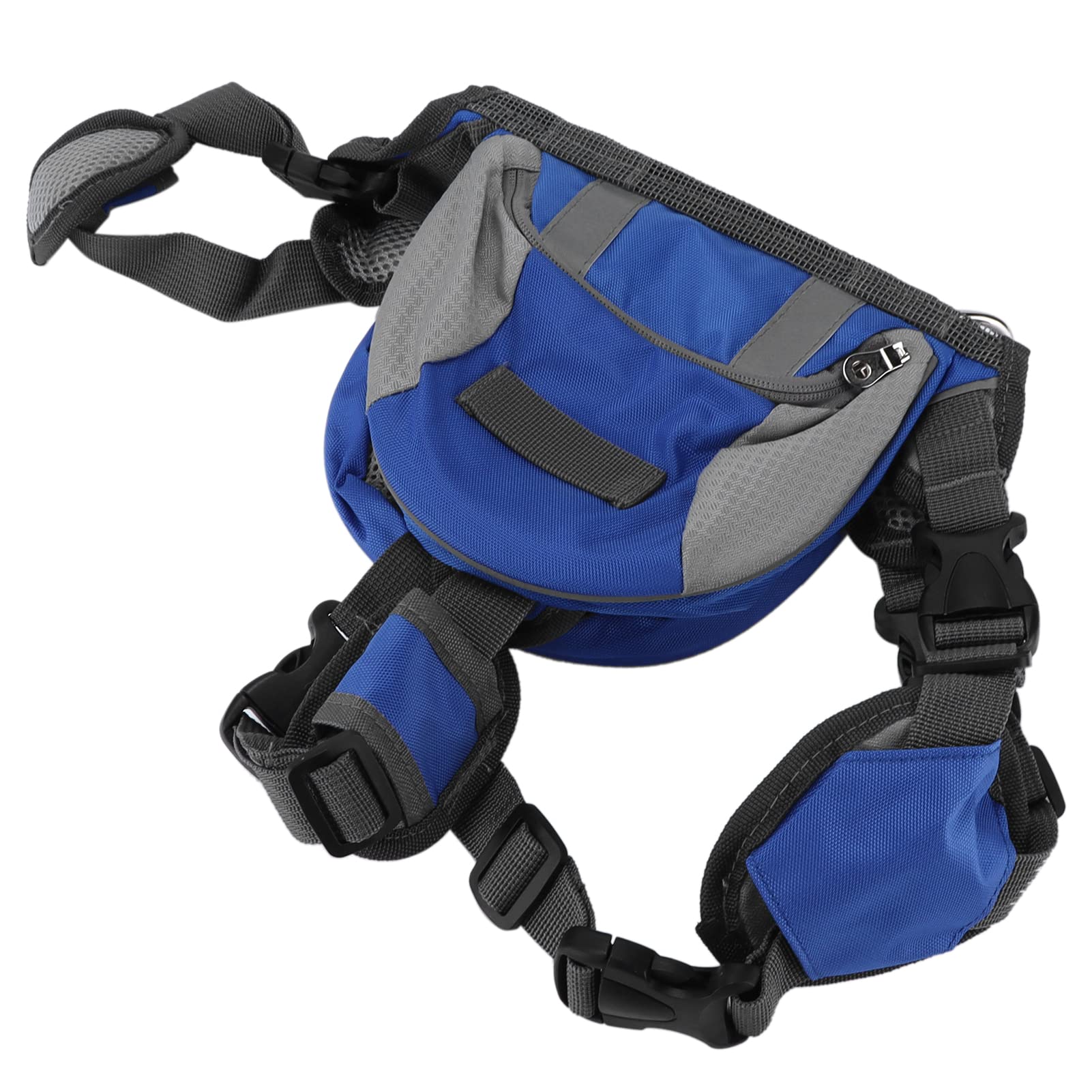 Pssopp Borse Laterali per Cani Nylon Hound Travel Camping Zaino Riflettente e Traspirante con Tasca per Cane(M)