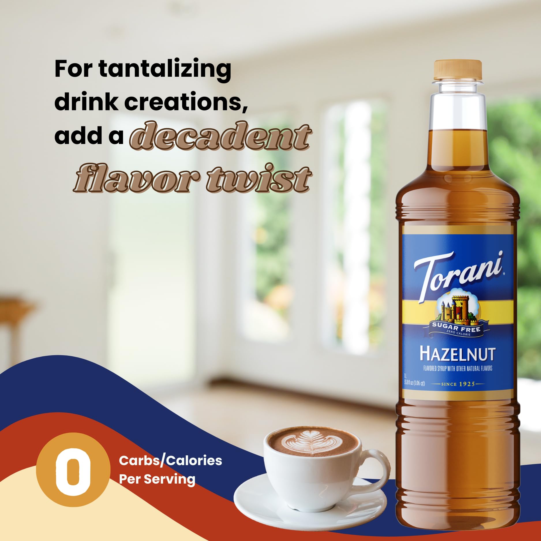 Amazon.com : Torani Sugar Free Hazelnut Coffee Syrup 1 Liter