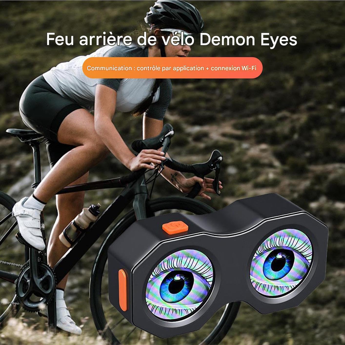 Fanale posteriore per bicicletta - Luce ricaricabile per bicicletta - Lampada LED impermeabile e luminosa per biciclette scooter e spostamenti