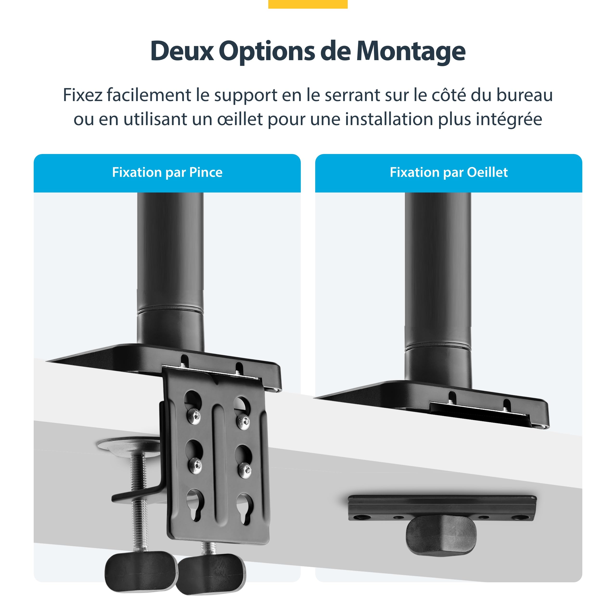 StarTech Support de Bureau pour Écran 49", 20kg (H1M1AG1-MONITOR-ARM)