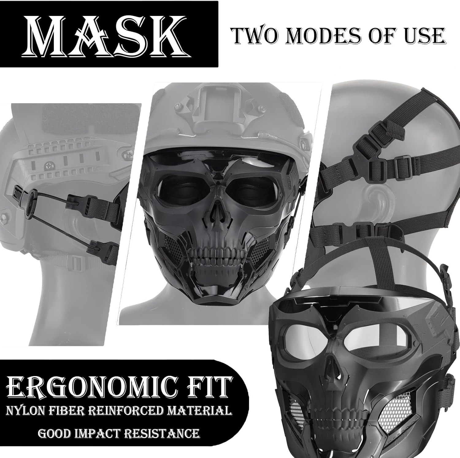 Airsoft Fast Helmet Set Tactical Paintball Helmet with Military Headset and Mask Memory Foam Protective Pad Adjustable Size for Adult and Teenager