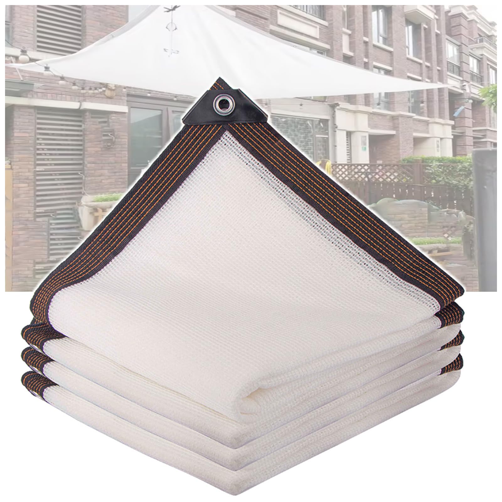 90% White Shade Cloth,Resistant Garden Sun Shade Netting,Mesh Tarp with Grommets,Shading Antifreezing for Pergola, Greenhouse, Plants Growing, Chicken