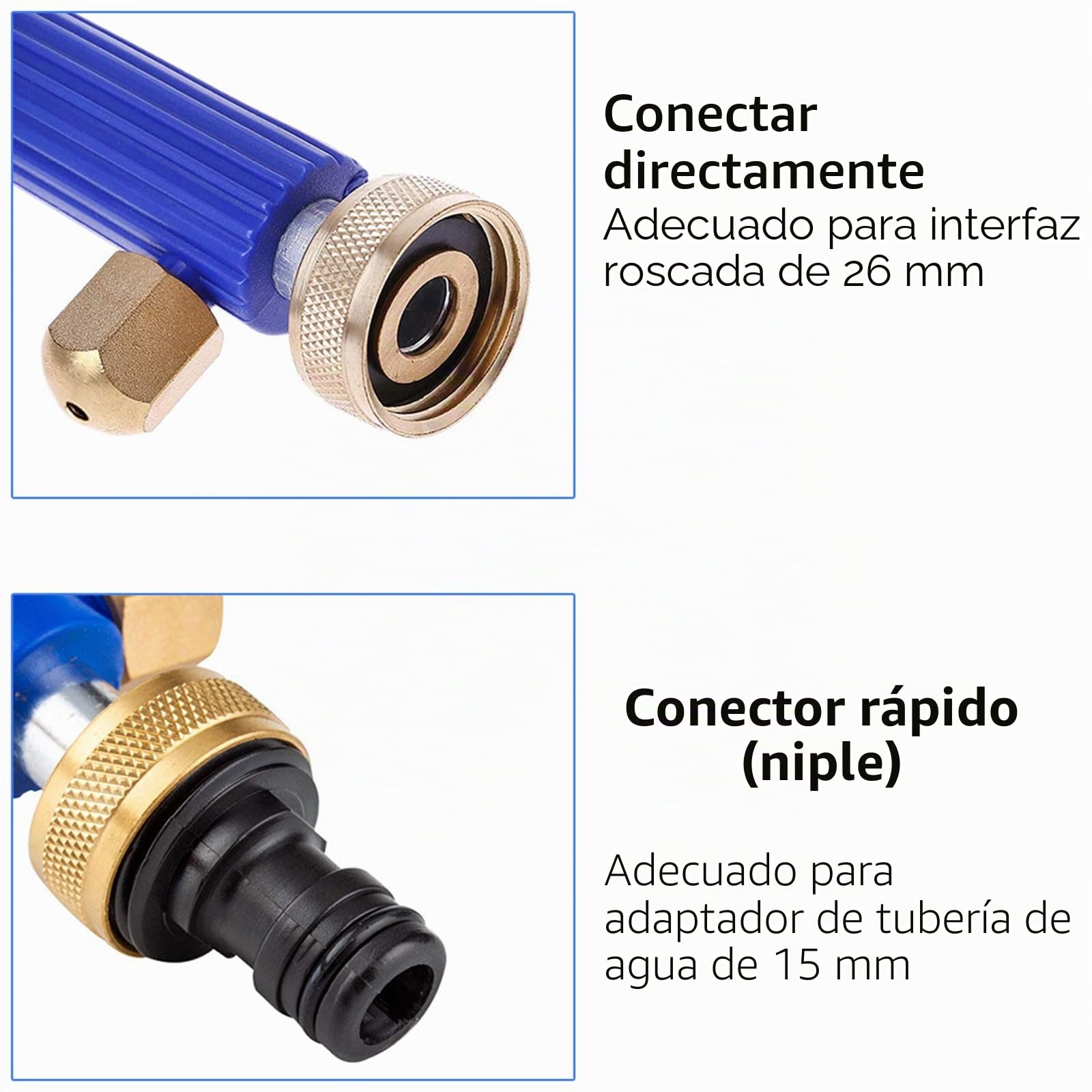 Pistola de Agua a Presión, Hillylolly Pistola Limpiadora de Agua Alta Presion, High Pressure Water Gun, Lavadora, Se Necesita una Bomba de Presión o una Conexión Directa al Instrumento (Azul 3)