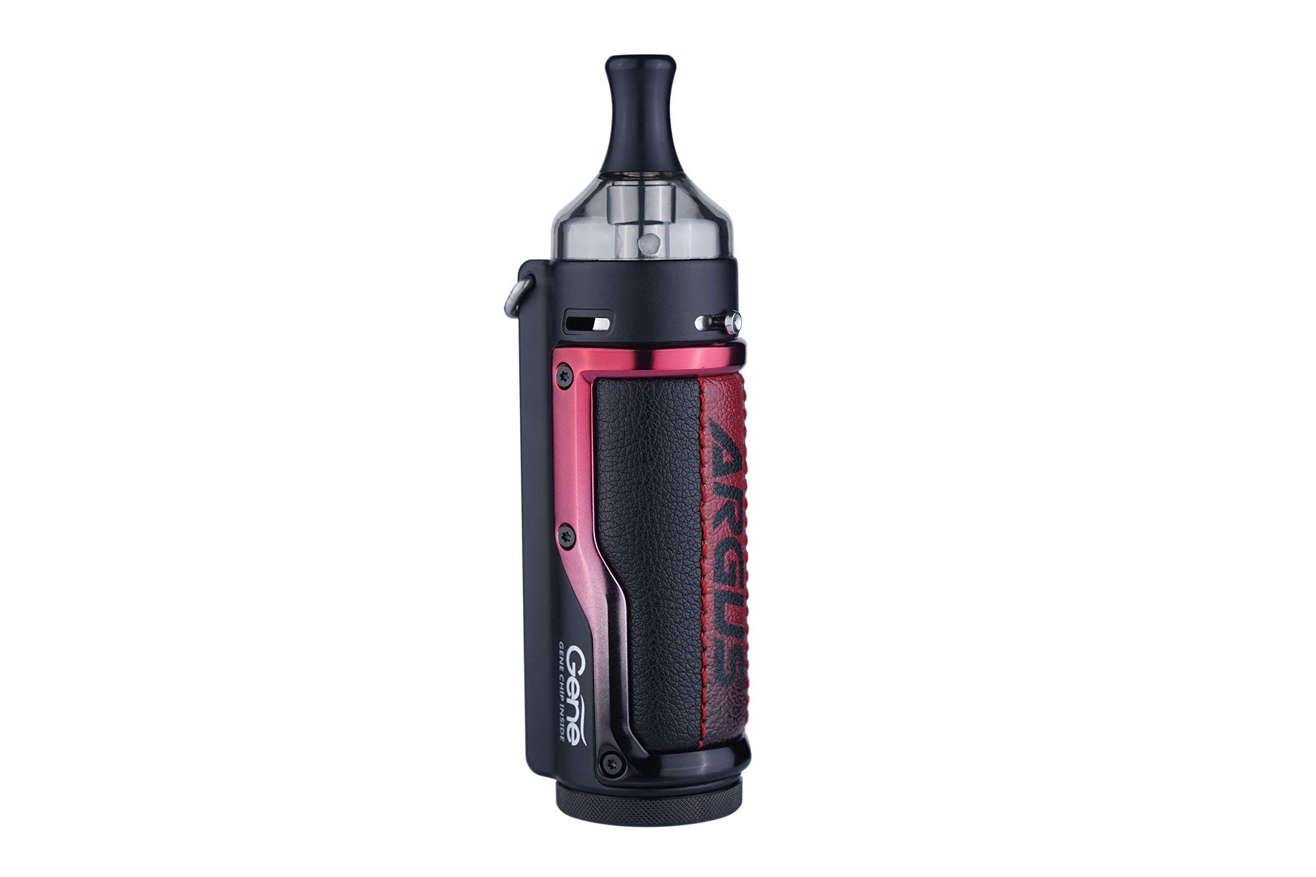 VOOPOOArgus Mod Pod Vape 40W Airflow System E Cigarette PnP 2.5mm*3mm Coils TPD Version 1500mAh Batteries - Litchi Leather&Black Red (no Nicotine,No E Liquid)