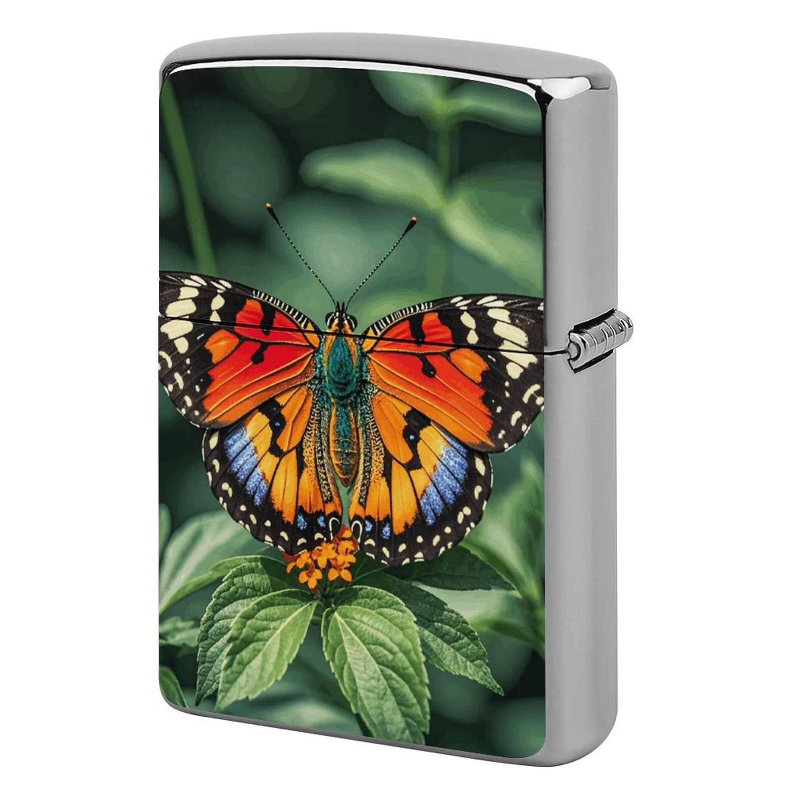 Colorful Butterfly Lighter Case for Men, Personalized Lighter Cover for Valentine's Day Gifts, Flip-Top Lighters Shell for Outdoor, Portable Lighters Protective Sleeve