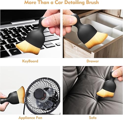 Miniatura 5 de Cepillo de limpieza interior de coche Cepillo para el polvo interior del coche con cerdas ultra suaves Cepillos de detalle automotriz Accesorios