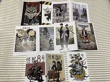 怪獣8号 全巻 初版 セット 特典 リーフレット ポストカード とらのあな 怪獣8号 全巻 初版 帯付き チラシ付き ポストカード付 - メルカリ