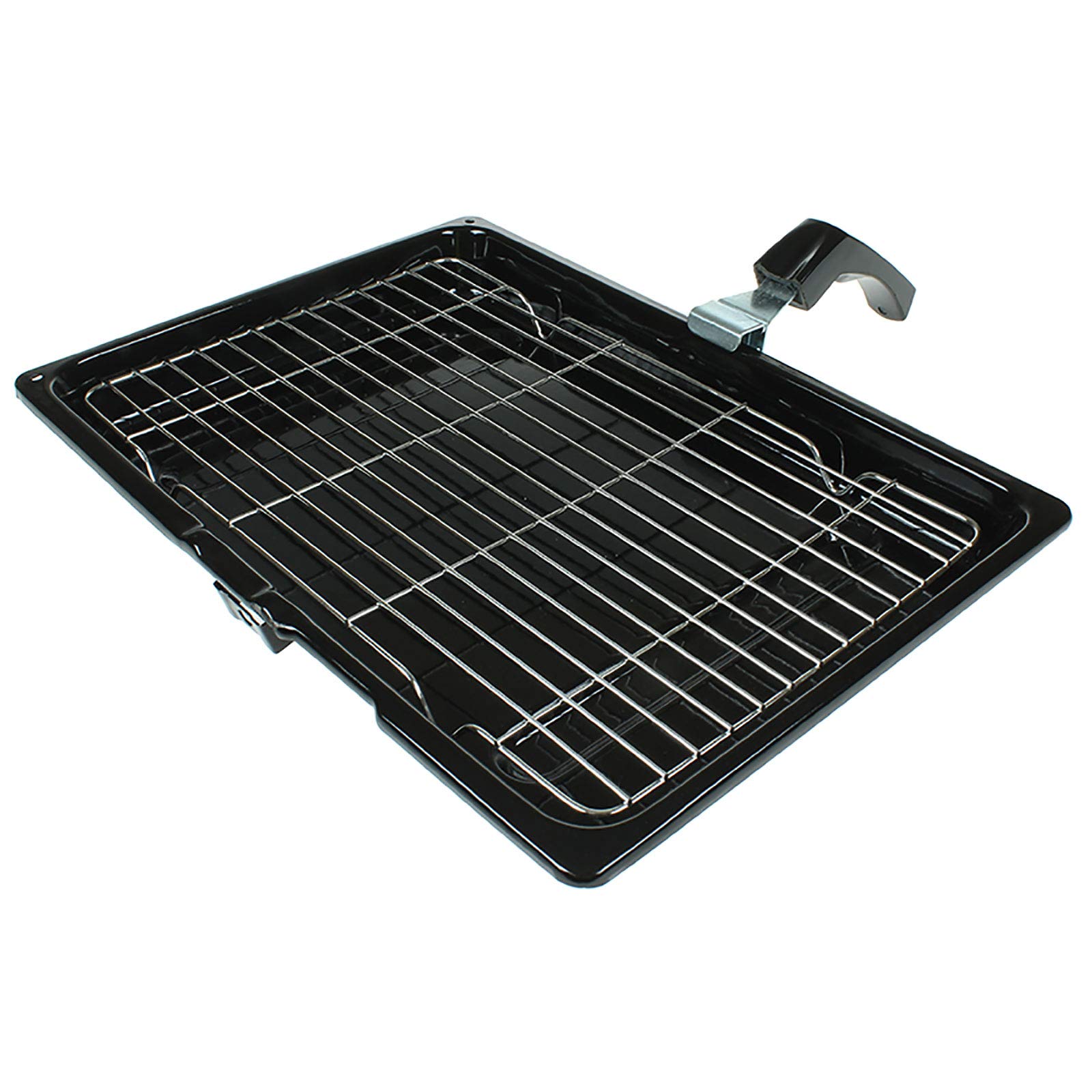 First4spares Black Grill Pan & Mesh For Smeg Bosch Neff & Beko Cookers