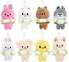 8pcs Skzoo Keychains, Skzoo Plush Keychains, SKZ Plushies Keyrings, Stray Mini Plushdoll Cute Keychain Pendant Gifts for Friends and Fans