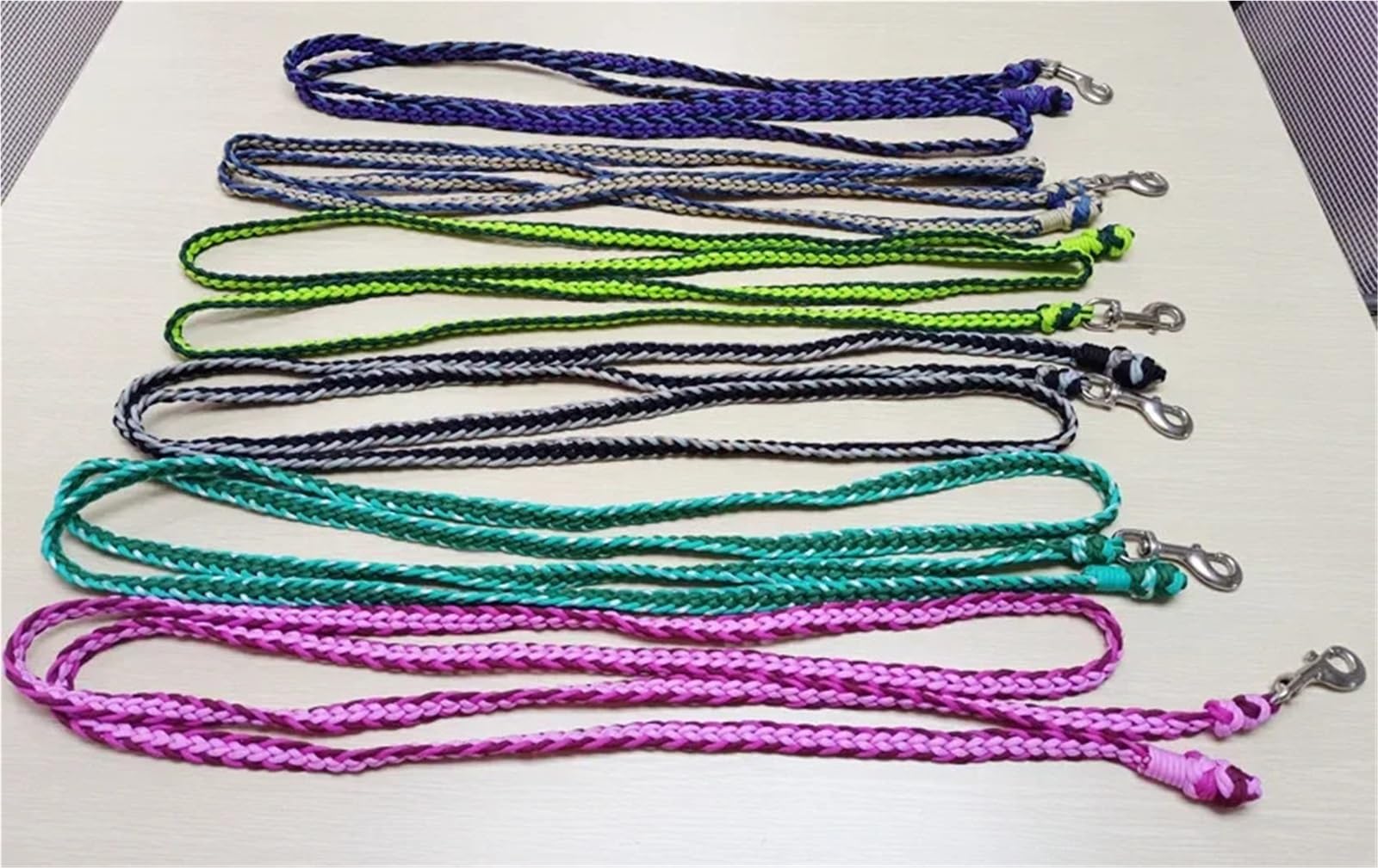 Riendas Riendas Anchas de Barril de Paracord, riendas Trenzadas a Mano for Caballos, riendas de Barril anudadas con Nudos de Agarre