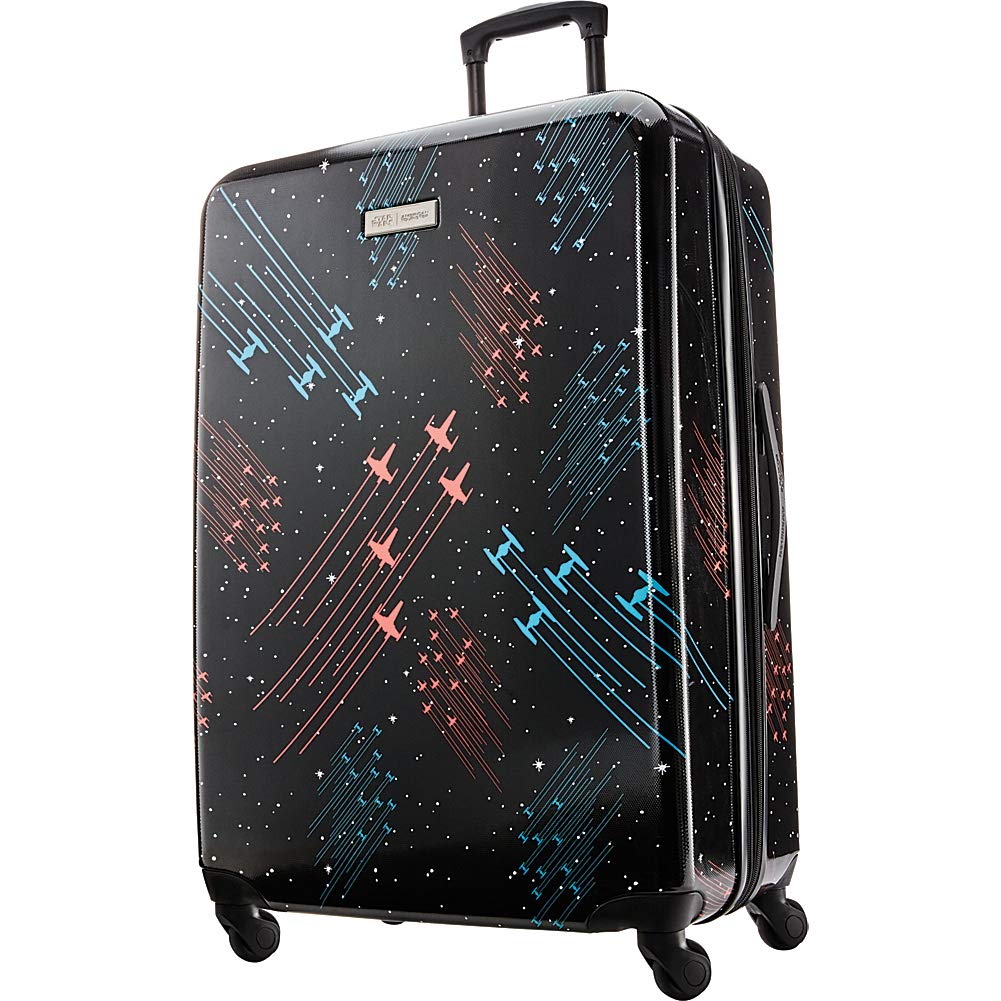 Photo 1 of ***DAMAGE SEE PICTURES**** American Tourister Star Wars Hardside Spinner Wheel Luggage, Galaxy, Checked-Large 28-Inch